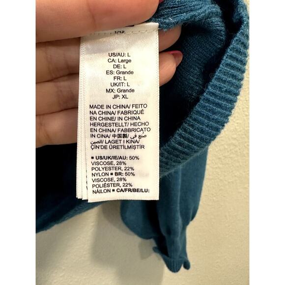 NWT The Drop Sapphire Blue V-neck sweater - Picture 5 of 5